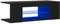 vidaXL TV Schrank mit LED-Leuchten Lowboard Fernsehschrank Fernsehtisch Sideboard HiFi-Schrank TV Möbel Tisch Board Schwarz 90x39x30cm