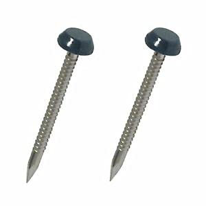 250 x UPVC 40mm Poly Top Pins Nails Plastic Headed Fascia Fixings (Anthracite Grey)