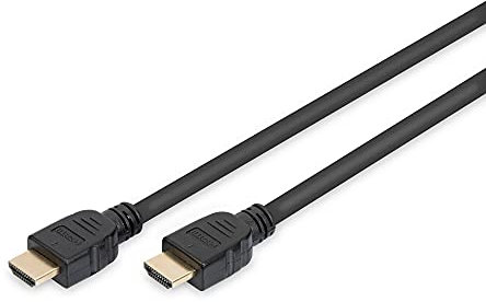 DIGITUS Cable de conexión HDMI 2.1 Ultra High Speed, tipo A - 1,0m - con canal Ethernet - UHD-II 8k/60Hz - 4k/120Hz - compatible con PS5, Xbox Series, TV/beamer - contactos chapados en oro - negro