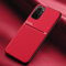 Hülle für Xiaomi Poco F3/Mi 11i, Textur rutschfest und Stoßfest Schutzhülle, [Hautfreundliches PU-Leder] [Ultradünnes TPU] Handyhülle für Xiaomi Poco F3/Mi 11i-Rot