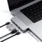SATECHI USB-C Hub Pro Mini, 6-in-1 Adapter mit USB4 40Gbps, 96W Power Delivery, 6K@60Hz Videoausgabe, USB-C/USB-A 5Gbps, Ethernet, 3,5mm Audio – für MacBook Pro/Air M1 M2 M3 M4 (Silber)