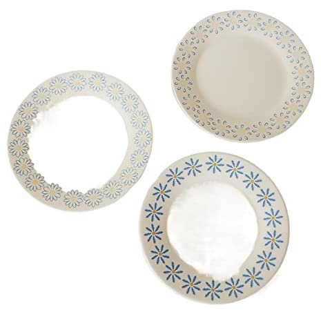 luckxuan Speiseteller Sun Flower Disk Candy Teller Kuchen Teller Platte Dinner Platte Küchenzubehör Salatschale Teller (Color : A+B+C)