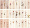 Lesezeichen, Infeelme 30 Stücke Vintage Pflanzenmuster Lesezeichen Set, Multi-Form Lesezeichen aus Papier, 15cmx4cm
