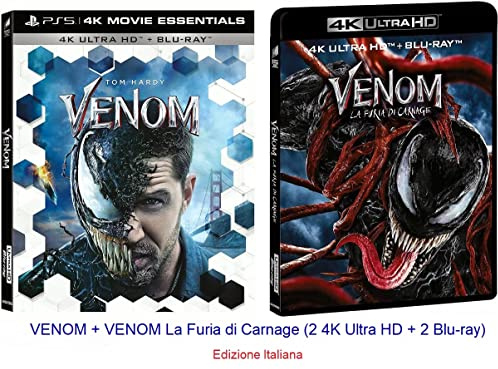 VENOM + VENOM La Furia di Canage (2 4K Ultra HD + 2 Blu-ray) Ed. Italiana