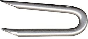 siwitec Stahlkrampen U-Nägel Netzklammer schräge Spitzen blank 3,1x31mm 5kg | zur Befestigung von Draht an Holz, ideal für Zaunkonstruktionen, ca. 241 Stück pro kg
