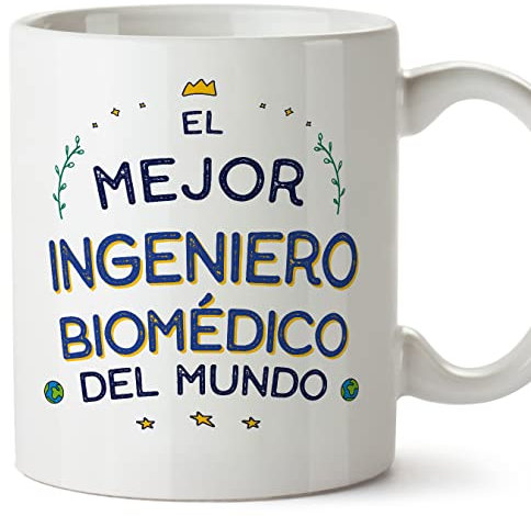 MUGFFINS Tazas para INGENIERO BIOMÉDICO hombre - En Español - Mejor del Mundo - 11 oz / 330 ml - Regalo original y divertido