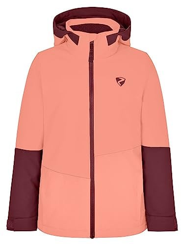 Ziener Kinder AVAK Ski-Jacke Winterjacke | wasserdicht winddicht warm, vibrant peach stru, 176