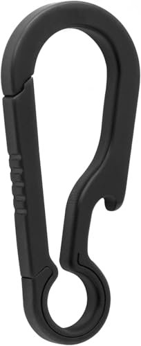 KCFEV Titanium Carabiner Keychain, Bottle Opener Keychain Clip, Key Organizers Holders for Men and Women-Black