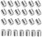 Lot de 25 manchons d'arrêt ronds pour câble métallique de diamètre en aluminium (M6, 6 mm)