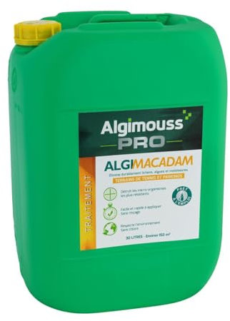 ALGIMACADAM - 30 LITRES - Traitement tennis, parkings, macadam ALGIMOUSS - 016001