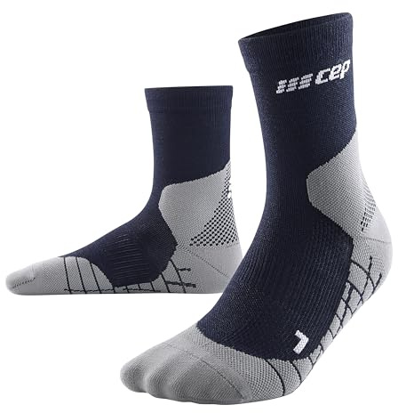 CEP Hiking Light Merino Mid Cut Socks für Damen – Merino-Wandersocken mit Kompression – Atmungsaktive Trekkingsocken & Wandersocken Damen mit rutschfestem Sitz für Outdoor