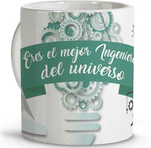 LolaPix Taza ingeniero. Tazas originales para regalar. Regalos para ingenieros. Tazas personalizadas. Taza cerámica 330 ml.