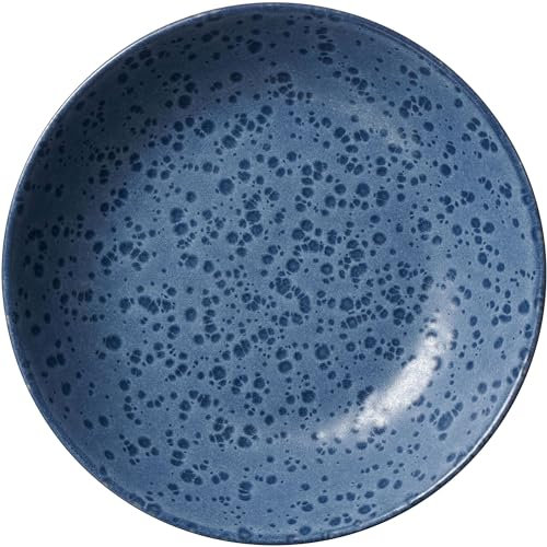 Ritzenhoff & Breker Kitwe Suppenschale, 20 cm, Tiefe Schale mit matter Maserung, Unikate durch Reaktivglasur, Steingut, Blau