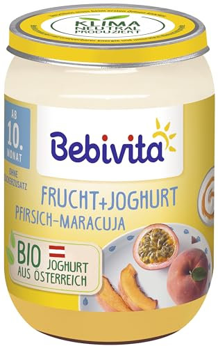Bebivita Frucht & Joghurt / Quark DUO Pfirsich-Maracuja / Joghurt, 190g, 6er Pack (6x190g)