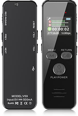 Howabo 60H Digital Voice Recorder, 64GB Metal Housing Audio Recorder, USB C Voice Activated Recorder for Lectures Meeting Class Interview