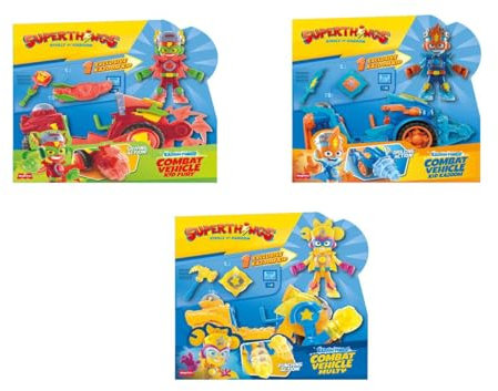Superthings Kazoo Power – Combat Vehicle Kid Kazoom. Kid Kazoom Kampffahrzeug aus der TV-Serie Kazoom Power. Enthält 1 Kampffahrzeug, 1 Kid Kazoom Exclusiv, 1 Waffe und 1 Zubehör