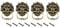 sourcing map 4 Pcs Lion Head Pulls Knob, 6 Inch Zinc Alloy Vintage Lion Door Handle Decorative Front Door Knob Ring Pull Handle for Gate Cabinets Drawers, Bronze