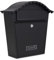 Assorted Collections Wall Mounted Post Box, Lockable Mailbox with 2 Keys, Weatherproof Galvanized Steel Letterbox, Easy to Install, 36x13x37cm (Black)