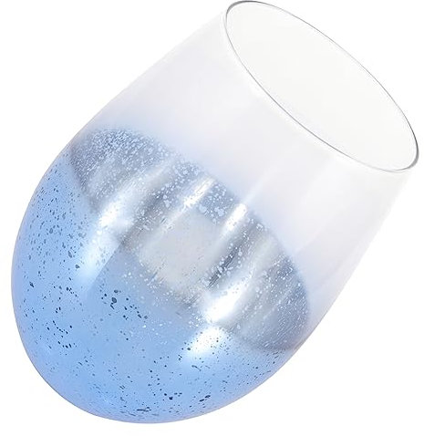CRILSTYLEO Vaso De Agua Y Vino Sin Pie Cristal Transparente 550ml Diseño Elegante