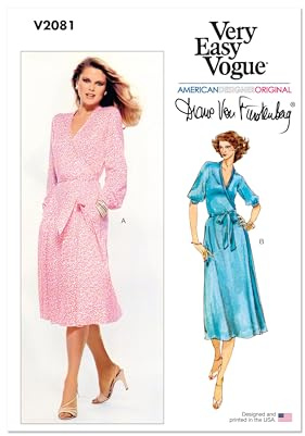 Vogue Sewing Pattern V2081Y5 Misses' Wrap Dress by Diane Von Furstenberg Y5 (18-20-22-24-26)
