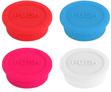 4stk Deckel Glasflaschen für Sodastream, Silikon Soda Flaschenverschluss Wiederverwendbar Verschlussdeckel Wasserflaschenverschluss Abdeckung Kompatibel mit -Glasflasche (Rot, Rosa, Blau, Weiß)
