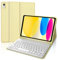 SENGBIRCH Teclado iPad A16 11/10 Generación (2025/2022), Funda Teclado para iPad 10 Gen 10.9/11 Generación 11 Pulgadas, Español Ñ Bluetooth Magnéticamente con Despetar/Dormir Auto Funda, Amarillo