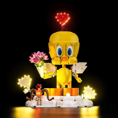LocoLee Licht Set Kompatibel mit Lego 40824 Liebesbote Tweety, Nur Lichter Set, Licht Beleuchtung Set Compatible with Lego Sweetheart Tweety Bird 40824 (Nicht enthalten Modellset)