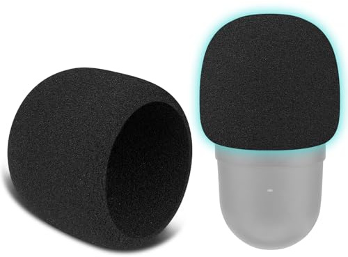 SOULWIT 2 Stück Mikrofon Pop Filter für Razer Seiren Mini/Seiren V2 Pro, Schutz Mikrofon Schaum Abdecken Windschutz