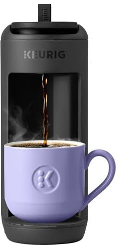 Keurig K-Mini Mate Single Serve K-Cup Pod Coffee Maker, Brews Up to 12 oz Cup, Compact Portable Coffee Machine for Small Spaces, Great for Dorms & Offices, Black