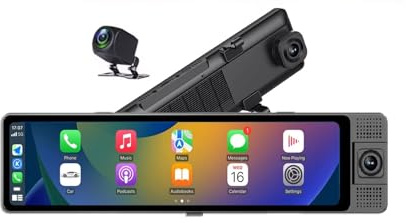 3-Kanal 12-Zoll-Auto-Rückspiegel-Dashcam 4G Android 13 GPS-Navigation Bluetooth WiFi-Videokamera-Recorder Remote Monitor DVR(None)