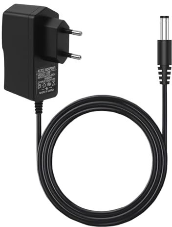 12V 0.5A Netzteil DC Adapter mit 5,5 x 2,1 mm Stecker, AC zu DC 12V 0.5A Netzteil Adapter 6W, 100–240V Schaltadapterkabel für Router CCTV-Kamera LED Elektronik, Ladegerät mit 1 Meter Kabel