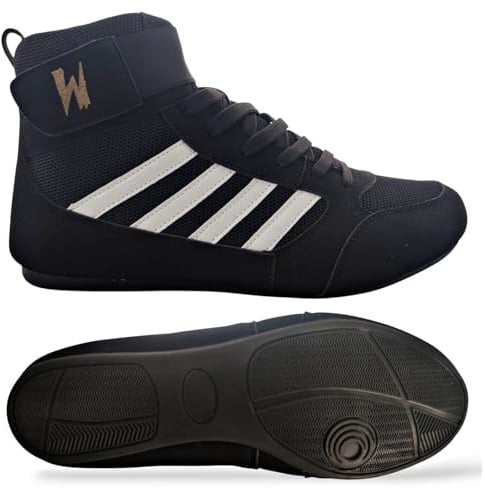 Chaussures de boxe Fitness Wrestling Lutte Libre MMA Légères Flexibles en Cuir végétalien Boxing Shoes