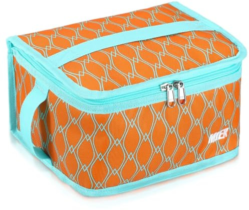 MIER Small Lunch Bag Insulated Compact Cooler for Backpack, Orange, 5L | Cool Bag Keep Cold/Hot/Fresh, Water-resistant,Easy to Carry/Clean, Fits a Water Bottle,Perfect for Work, Travel & Picnics