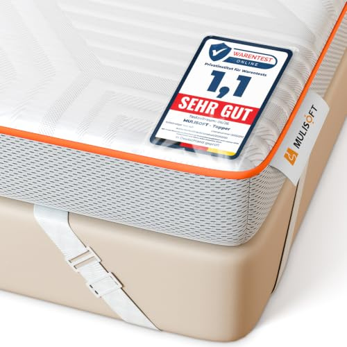 MULISOFT Topper 90x200cm H5/H6, Extra Dicker 7,5 cm Gel Memory Schaum | Matratzentopper Waschbar & Atmungsaktiv, Matratzen Topper für Boxspringbett, Schlafsofa & Wohnwagen, OEKO-TEX® STANDARD 100