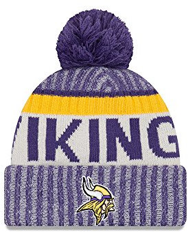 New Era NFL Sideline Bobble Winter Mütze - Minnesota Vikings