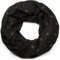 styleBREAKER Damen Loop Schal mit Glitzer Schneeflocken Print, Weicher Schlauchschal Einfarbig, Tuch 01017064, Farbe:Schwarz