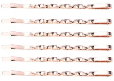 Lurrose 72 stücke Welle Haarnadeln Rose Gold Alloy Bobby Haarnadeln Minimalistischen Haar Styling Pins für Frauen
