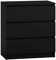 WHATSIZE ENTERPRISE – Moderna – Small Chest of Drawers – Contemporary 3 Drawer Bedside Table & Night Stand - Office, Lounge & Bedroom Furniture Storage Cabinet, Black