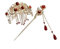 FRCOLOR 2 Stück Strass Chinesischer Haarstab Haar Kamm Chinesische Haarnadeln Vintage Quaste Haarnadel Chignon Nadel Essstäbchen Haarstyling Zubehör für Frauen