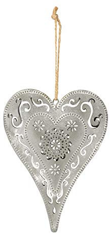 levandeo Schild Herz 12x15cm Gartendeko Ornamente Türschild Grau Betonoptik Wandbild Deko Gartenschild Geschenkidee