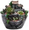 Ysoom Mikro Landschaft Blumentopf Kunstblumen Sukkulente Blumentopf kleine kreative Pflanzen Topf Hängen Gartengestaltung mit Sweet House Blumenkorb Home Garten Deko