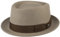LIERYS Crushable Pork Pie Hut Herren/Damen - Hut aus 100% Wollfilz - Wasserabweisender Filzhut - Mit Garniturband - Made in Italy - Herbst/Winter beige 60 cm