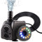 Springbrunnenpumpe Aussen mit LED, Teichpumpe Klein für Miniteich, Aquarium Pumpe Leise, Springbrunnen Pumpe Klein mit Licht, Wasserspiel Garten Deko Wasserfall Teich Brunnen Gartenteich 750L/H 15W