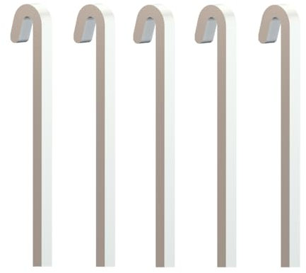 Artiteq - Pack 5 tiges carrées Droites alu 20 kg - 4 mm - Accessoire Cimaise Tableau Blanc laqué, 100 cm