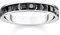THOMAS SABO 2 Ring schwarze Steine pavé silber 925 Sterlingsilber, Geschwärzt TR2358-643-11
