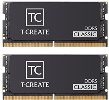 TEAMGROUP T-Create Classic DDR5 SODIMM 2x32GB 5600MHz(PC5-44800) CL46 Laptop Memory Module Ram - CTCCD564G5600HC46ADC-S01