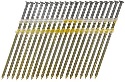 UnitSteel Streifennägel - 4,2X130mm, 1.500 stück, 21° Rundkopf Nägel für Druckluft-Nagler, Blank/glatt, für fast alle Marken von Tackern