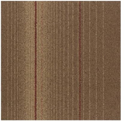 FLOORDIREKT- Teppichfliesen- selbstliegend- |- 1 Stück- |- Fliesen- Teppiche- je- 50x50- cm- robuster- Teppichboden- Bodenfliesen-rutschhemmendem (SHEFFIELD- ROT, 1 Stück- a- 50x50)