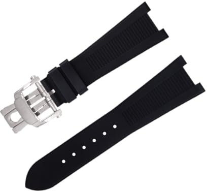 TIOYW Für Patek Philippe Armband für Nautilus 5711/5712 Original Interface Armband Zubehör FKM Fluorkautschuk Uhrenarmbänder Rose End Link, 25-12, Achat