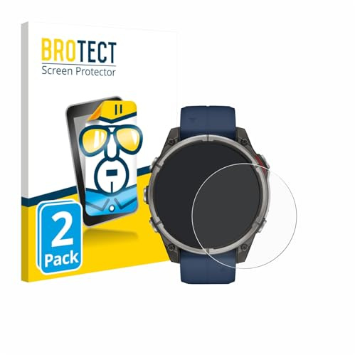 BROTECT Schutzfolie für Garmin quatix 8 | (47 mm) 2 Stück Transparenter Displayschutz Made in Germany Klare Displayschutz-Folie Clear Einfache Montage Case-Friendly